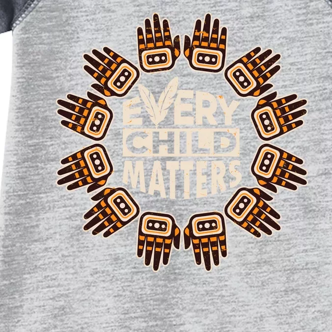 Every Child Matters Native American Hand Pattern Infant Baby Jersey Bodysuit