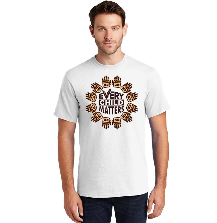 Every Child Matters Native American Hand Pattern Tall T-Shirt