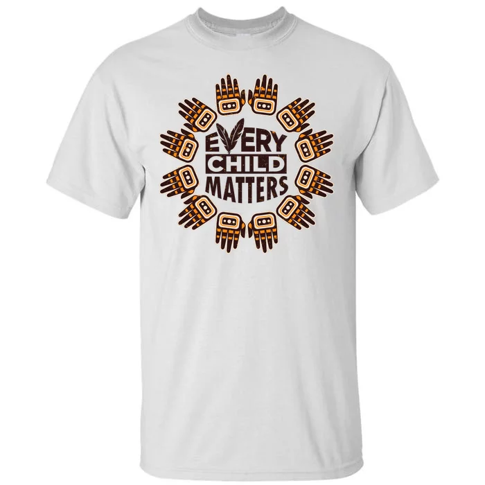 Every Child Matters Native American Hand Pattern Tall T-Shirt