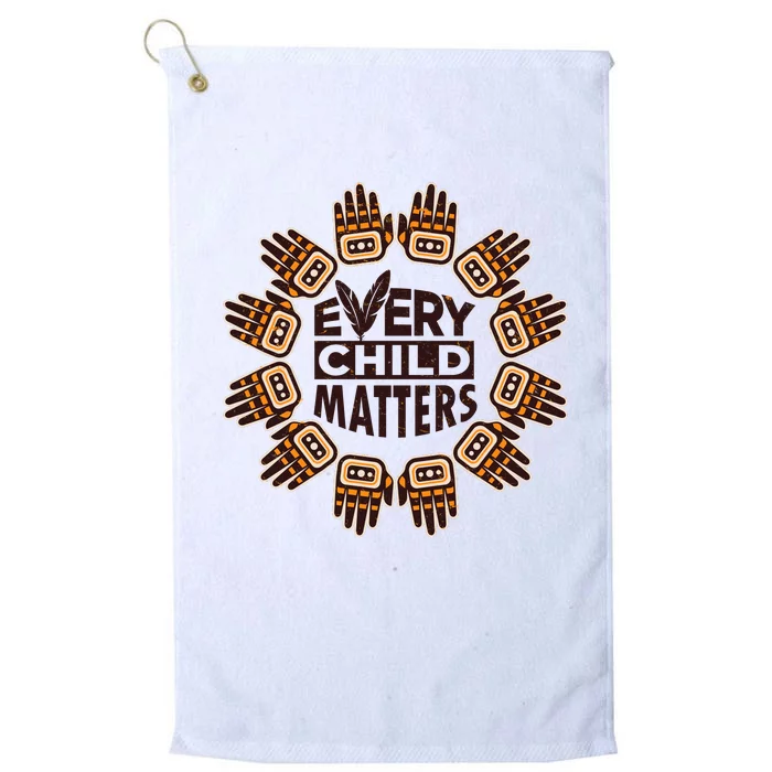 Every Child Matters Native American Hand Pattern Platinum Collection Golf Towel