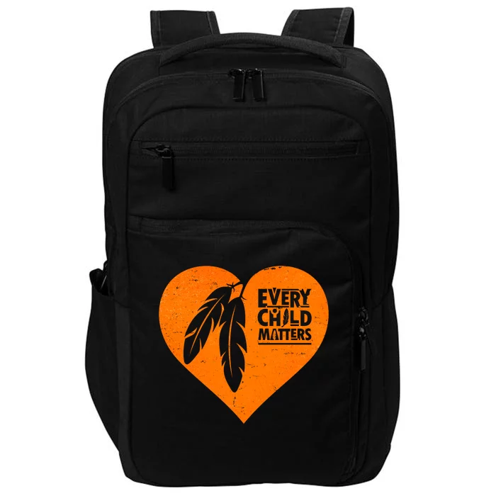 Every Child Matters Native American Feather Heart Impact Tech Backpack