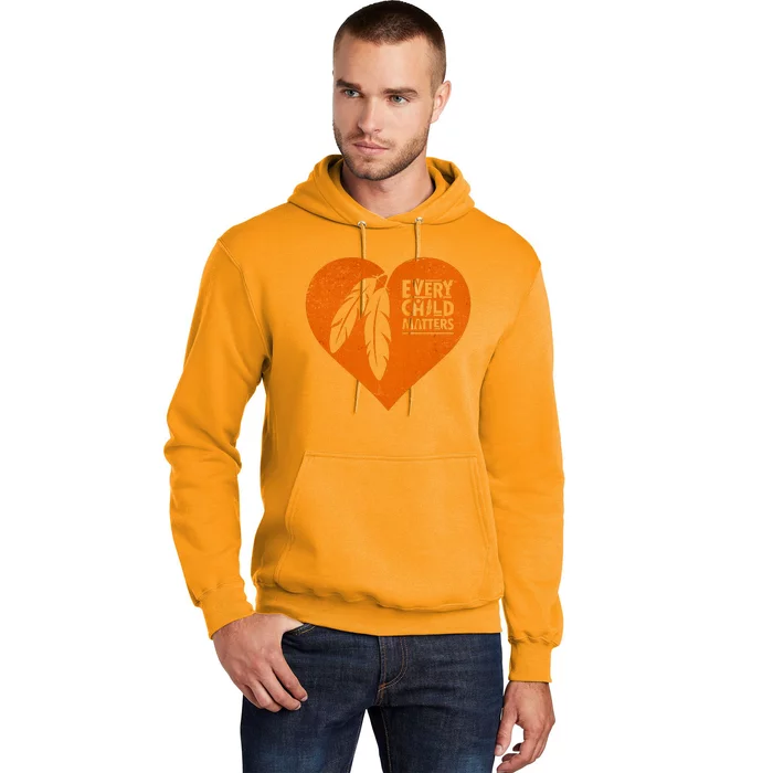 Every Child Matters Native American Feather Heart Hoodie