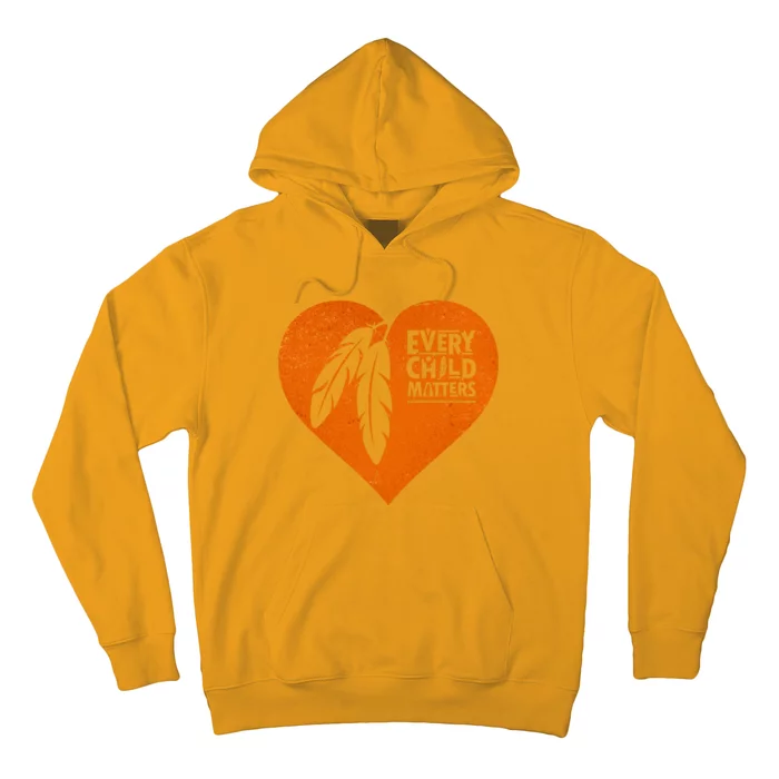 Every Child Matters Native American Feather Heart Hoodie