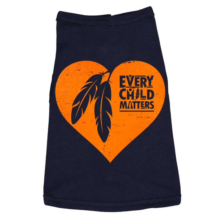 Every Child Matters Native American Feather Heart Doggie Tank