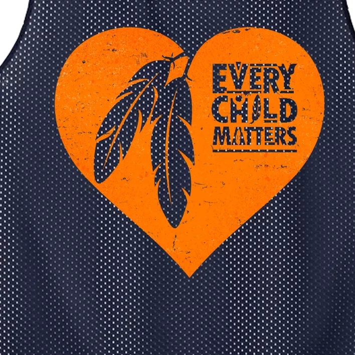 Every Child Matters Native American Feather Heart Mesh Reversible Basketball Jersey Tank