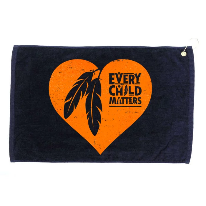 Every Child Matters Native American Feather Heart Grommeted Golf Towel