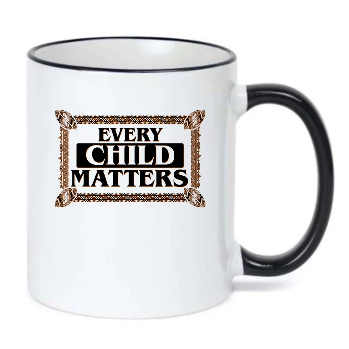 Every Child Matters Native American Indigenous Children Orange Day Black Color Changing Mug