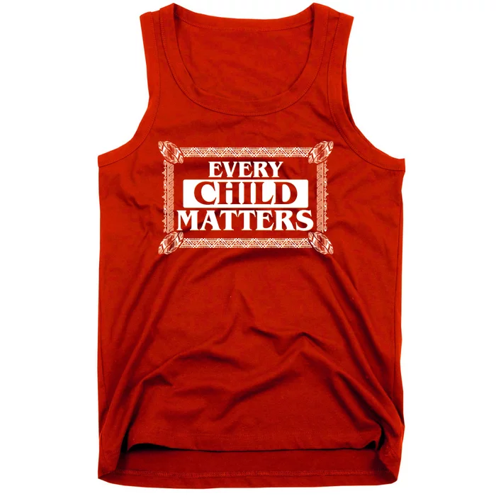 Every Child Matters Native American Indigenous Children Orange Day Tank Top