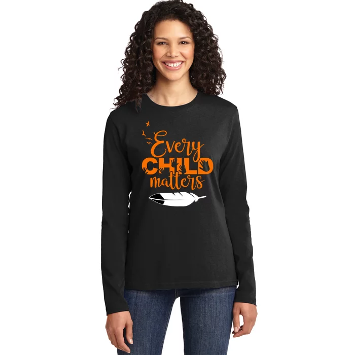 Every Child Matters Childhood Cancer Awareness Ladies Long Sleeve Shirt