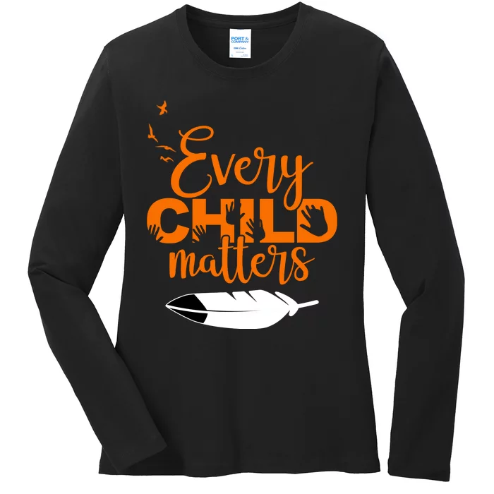 Every Child Matters Childhood Cancer Awareness Ladies Long Sleeve Shirt