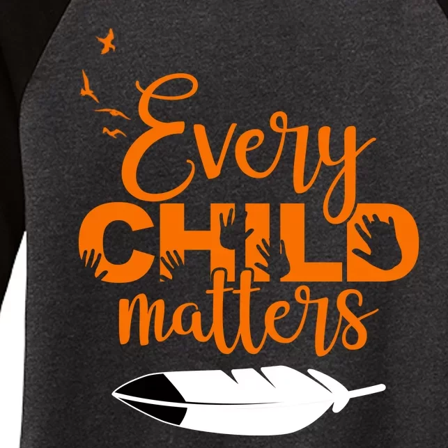 Every Child Matters Childhood Cancer Awareness Women's Tri-Blend 3/4-Sleeve Raglan Shirt