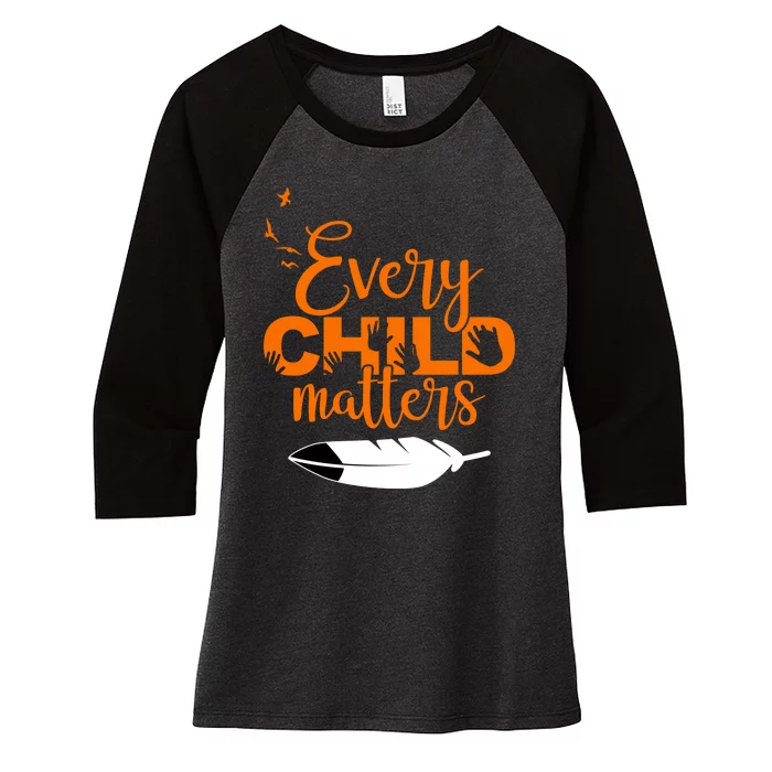 Every Child Matters Childhood Cancer Awareness Women's Tri-Blend 3/4-Sleeve Raglan Shirt