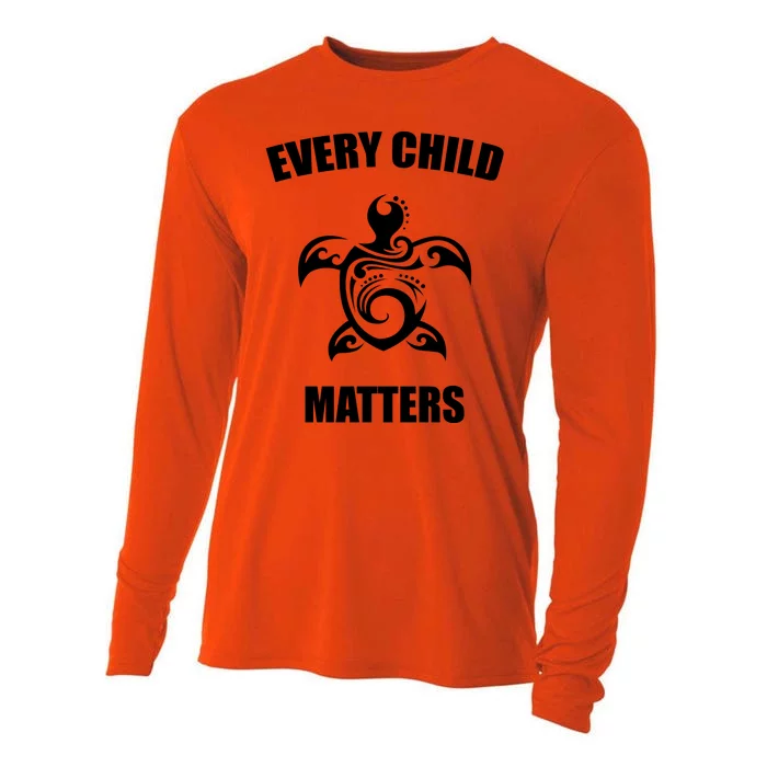 Every Child Matters Turtle Orange Day Cooling Performance Long Sleeve Crew