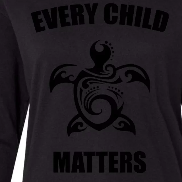 Every Child Matters Turtle Orange Day Womens Cotton Relaxed Long Sleeve T-Shirt