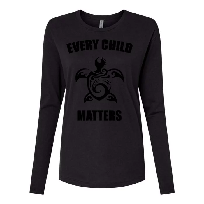 Every Child Matters Turtle Orange Day Womens Cotton Relaxed Long Sleeve T-Shirt