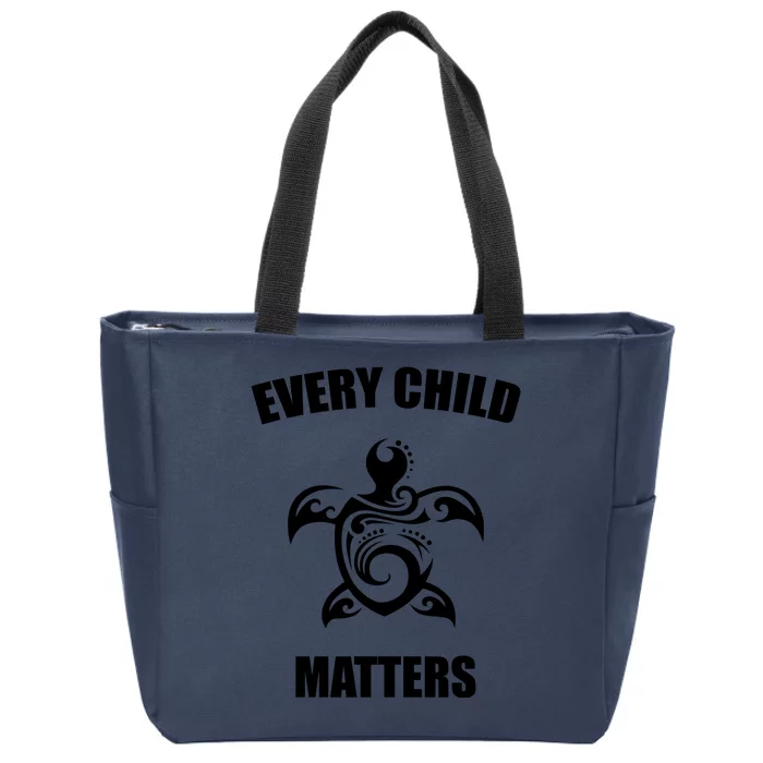 Every Child Matters Turtle Orange Day Zip Tote Bag