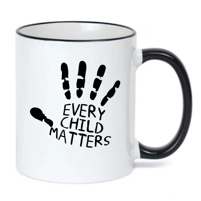 Every Child Matters Handprint Orange Day Black Color Changing Mug