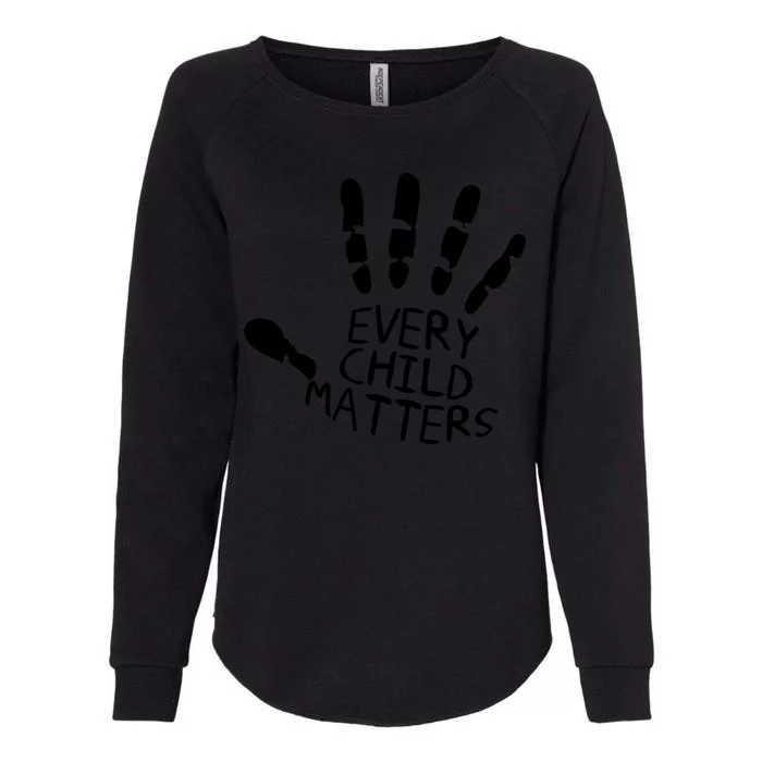 Every Child Matters Handprint Orange Day Womens California Wash Sweatshirt