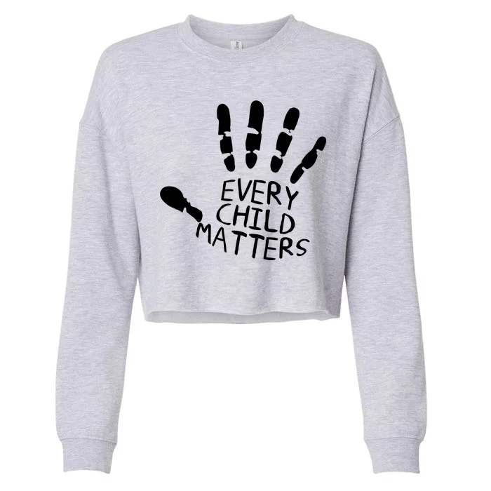 Every Child Matters Handprint Orange Day Cropped Pullover Crew