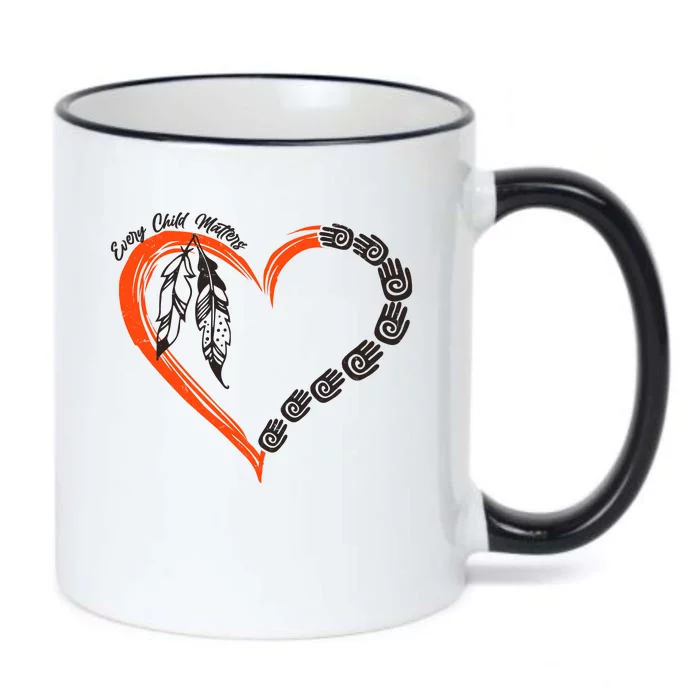 Every Child Matters Native American Pattern Black Color Changing Mug