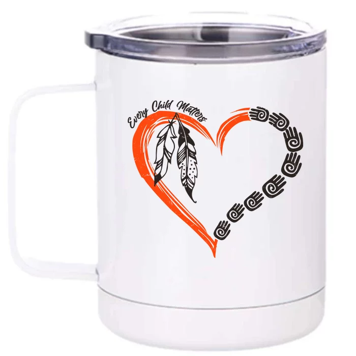 Every Child Matters Native American Pattern Front & Back 12oz Stainless Steel Tumbler Cup