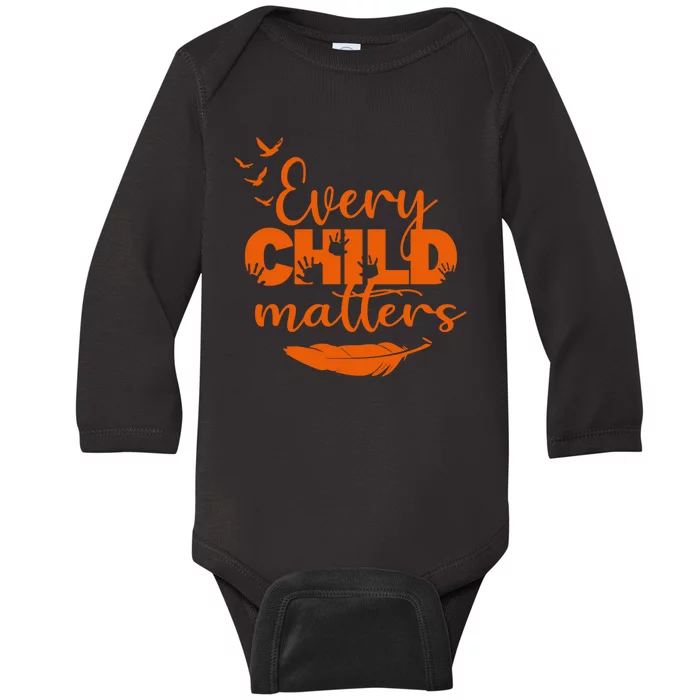 Every Child Matters Orange Canada Children Matter Baby Long Sleeve Bodysuit