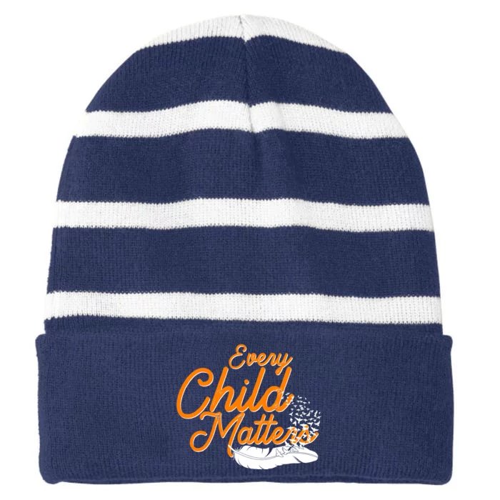 Every Child Matters Wear Orange Striped Beanie with Solid Band