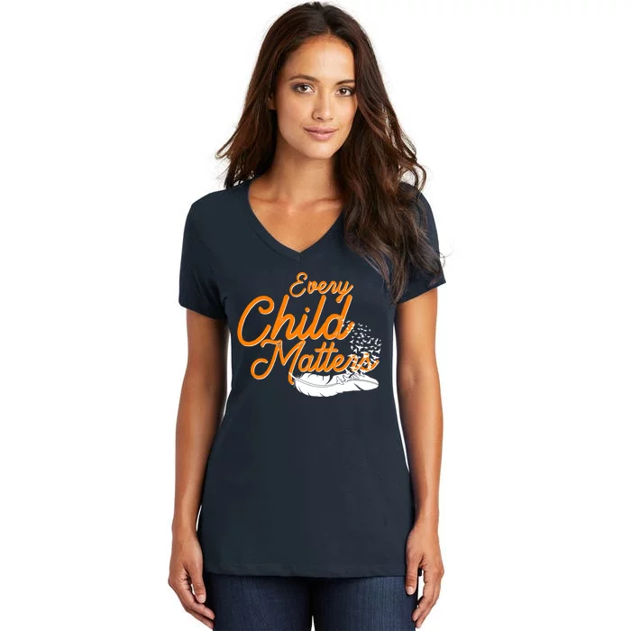 Every Child Matters Wear Orange Women's V-Neck T-Shirt