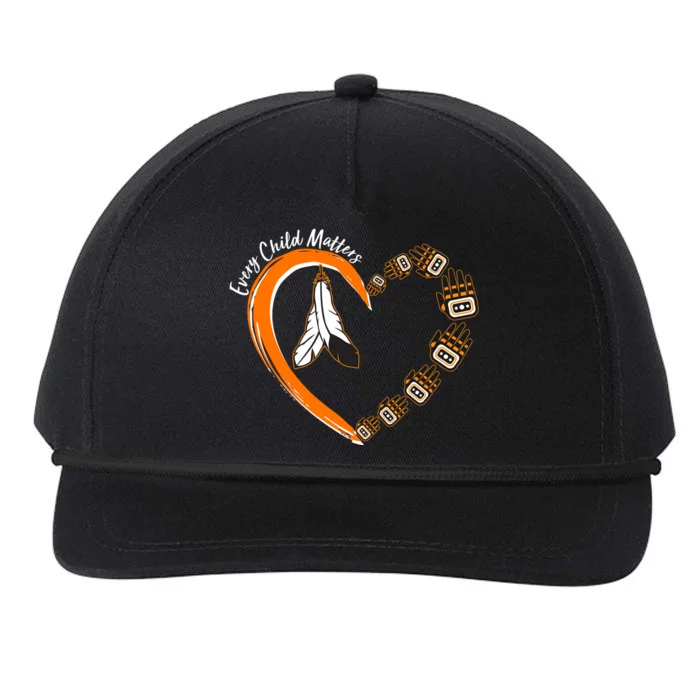 Every Child Matters Wear Orange Feather Heart Snapback Five-Panel Rope Hat