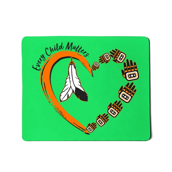 Every Child Matters Wear Orange Feather Heart Mousepad