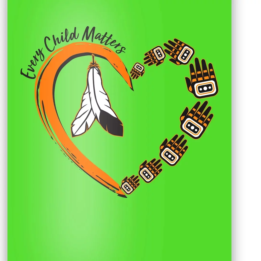 Every Child Matters Wear Orange Feather Heart Poster