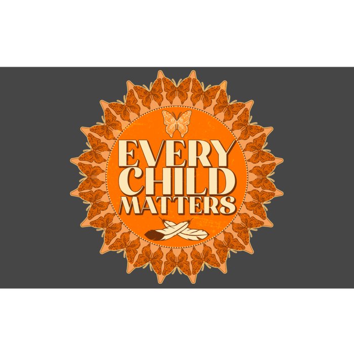 Every Child Matters Orange Butterfly Sun Flower Bumper Sticker