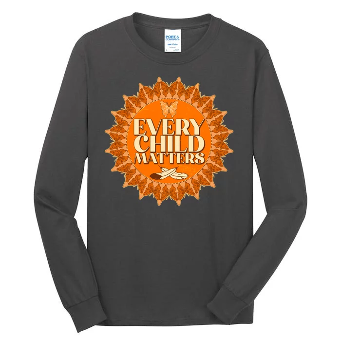 Every Child Matters Orange Butterfly Sun Flower Tall Long Sleeve T-Shirt