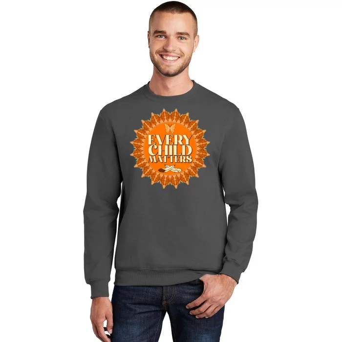 Every Child Matters Orange Butterfly Sun Flower Tall Sweatshirt