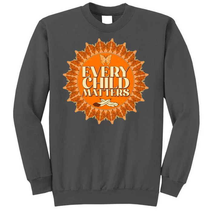 Every Child Matters Orange Butterfly Sun Flower Tall Sweatshirt