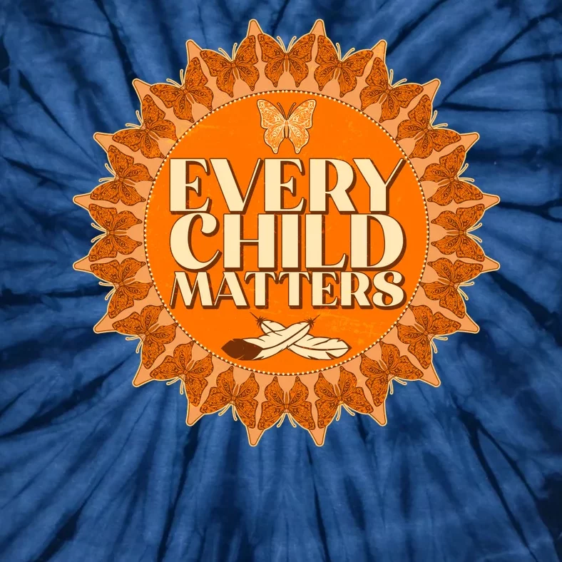 Every Child Matters Orange Butterfly Sun Flower Tie-Dye T-Shirt