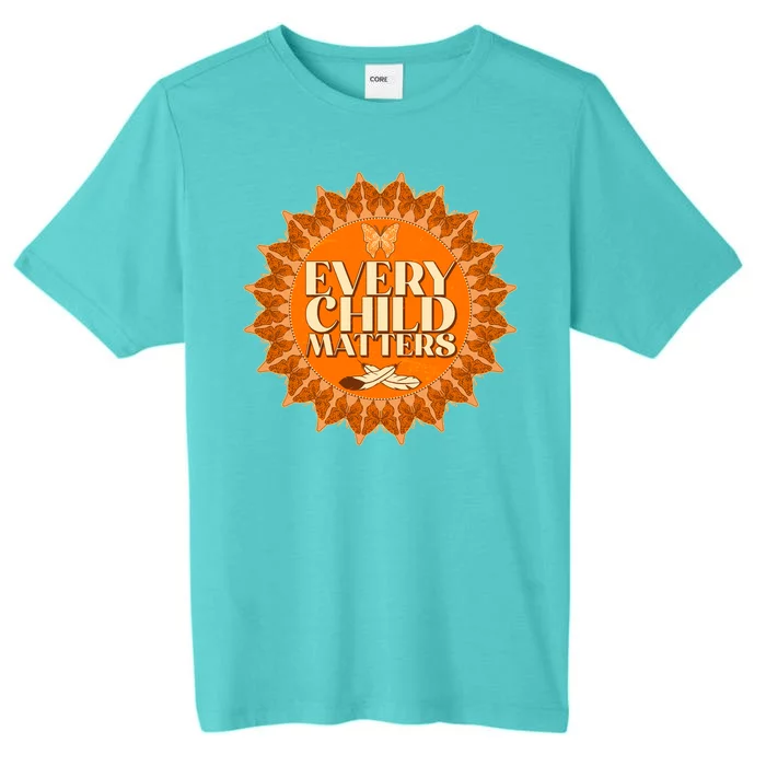 Every Child Matters Orange Butterfly Sun Flower ChromaSoft Performance T-Shirt