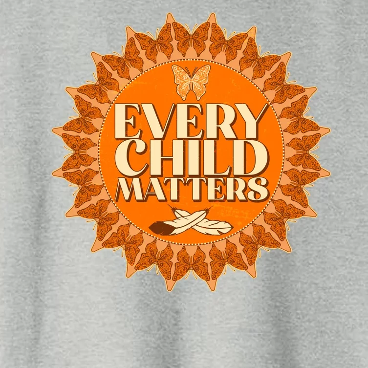 Every Child Matters Orange Butterfly Sun Flower Women's Crop Top Tee