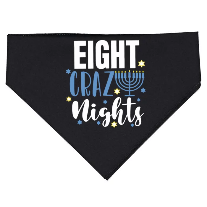 Eight Crazy Nights Jew Hanukkah Gift Chanukah Jewish USA-Made Doggie Bandana