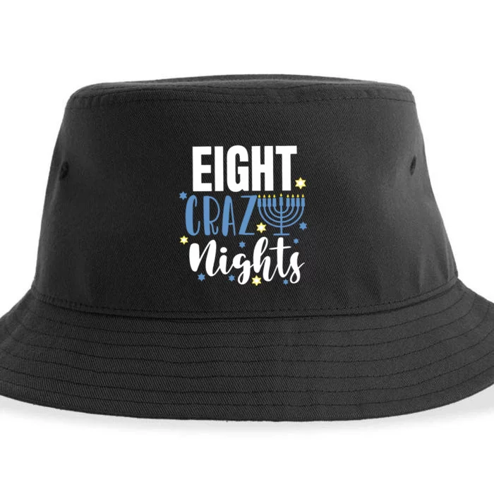 Eight Crazy Nights Jew Hanukkah Gift Chanukah Jewish Sustainable Bucket Hat