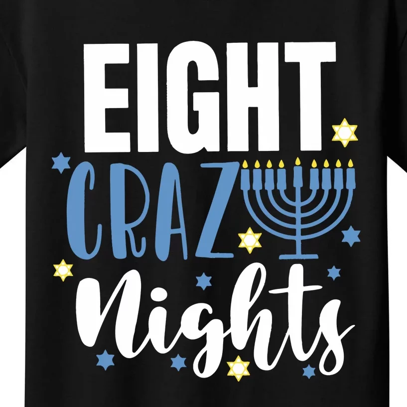 Eight Crazy Nights Jew Hanukkah Gift Chanukah Jewish Kids T-Shirt