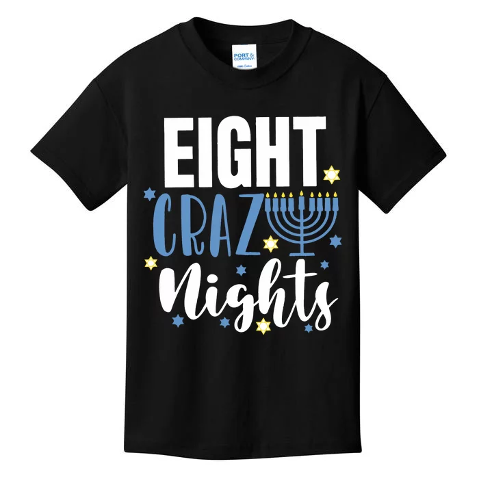 Eight Crazy Nights Jew Hanukkah Gift Chanukah Jewish Kids T-Shirt