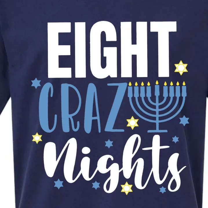 Eight Crazy Nights Jew Hanukkah Gift Chanukah Jewish Sueded Cloud Jersey T-Shirt