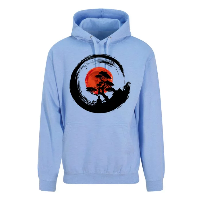 Enso Circle Of Budda And Bonsai Tree Yoga Design Cute Gift Unisex Surf Hoodie