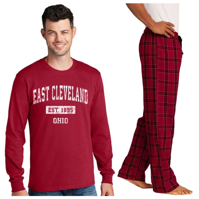 East Cleveland Ohio Oh Vintage Sports Established Long Sleeve Pajama Set