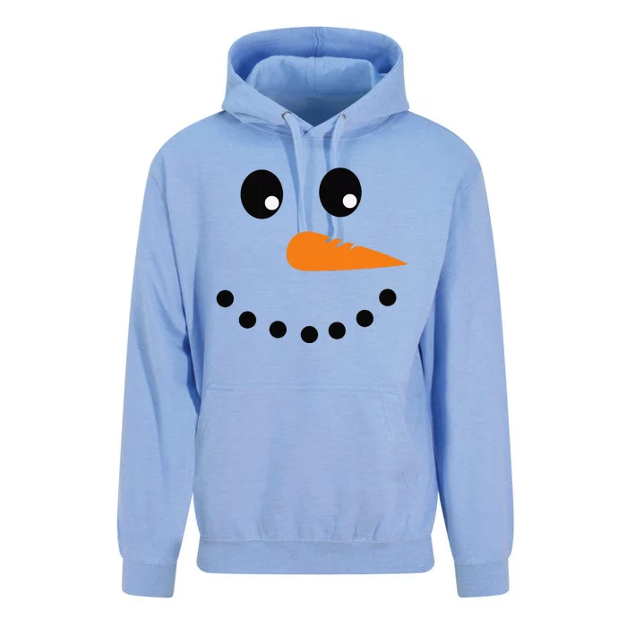 Eyelashes Christmas Outfit Snowman Face Costume Unisex Surf Hoodie