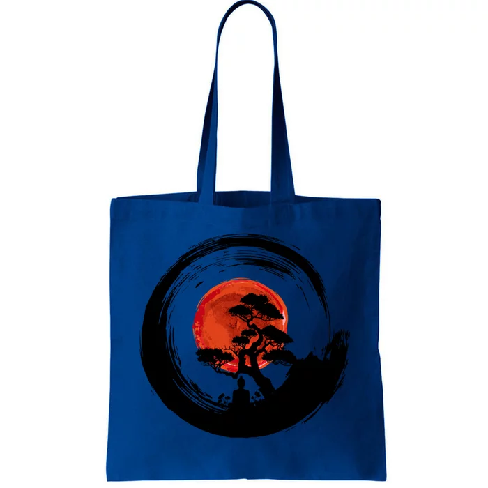 Enso Circle Of Budda And Bonsai Tree Yoga Design Gift Tote Bag