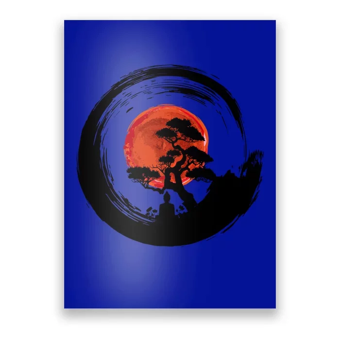 Enso Circle Of Budda And Bonsai Tree Yoga Design Gift Poster