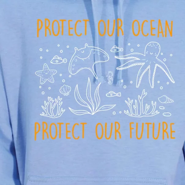 Environtal Care Protect Our Ocean Environtal Love Meaningful Gift Unisex Surf Hoodie