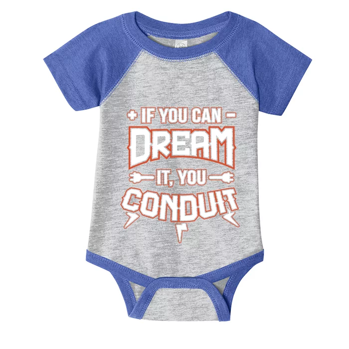 Electrician Conduit Pun Funny Electricity Gift Infant Baby Jersey Bodysuit